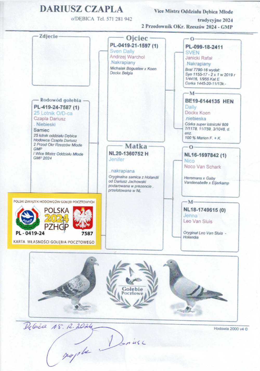 DARCZYŃCA: DARIUSZ CZAPLA - NR 2