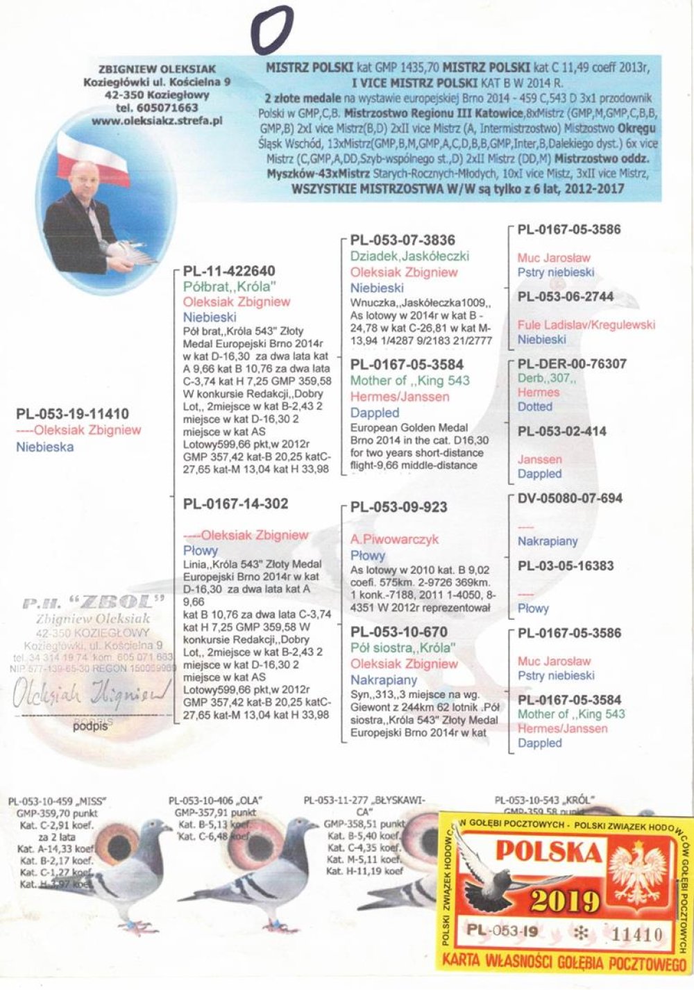 ORG. ZBIGNIEW OLEKSIAK