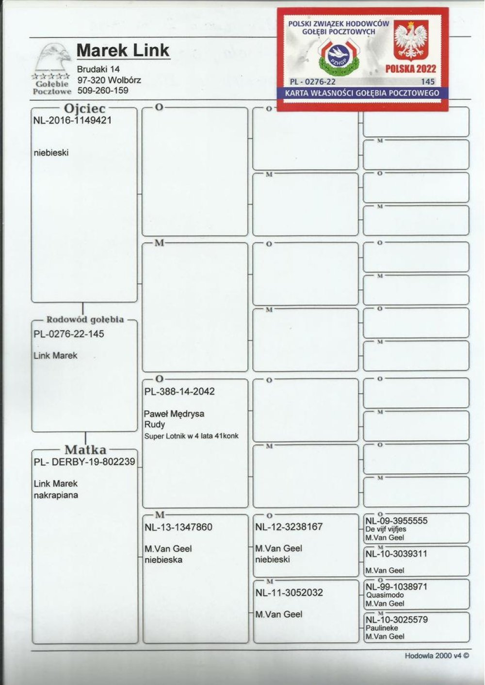 | MAREK LINK II - WNUCZKA SUPER LOTNIKA "RUDY 2042" ORG. PAWEŁ MĘDRYSA - 41KONK/4LATA! |