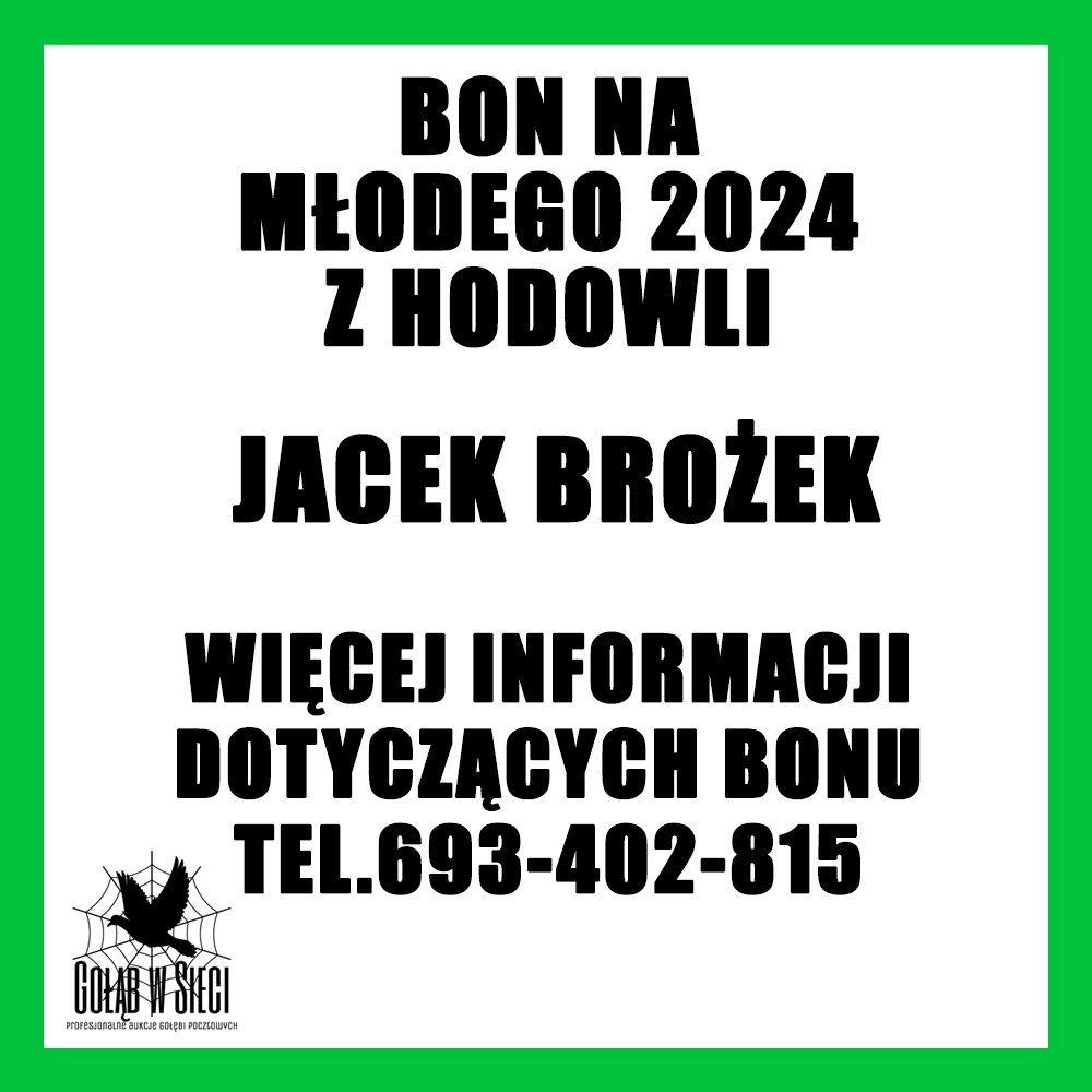 JACEK BROŻEK - 0316 MOŚCICE / BON NA MŁODEGO Z ROCZNIKA 2024